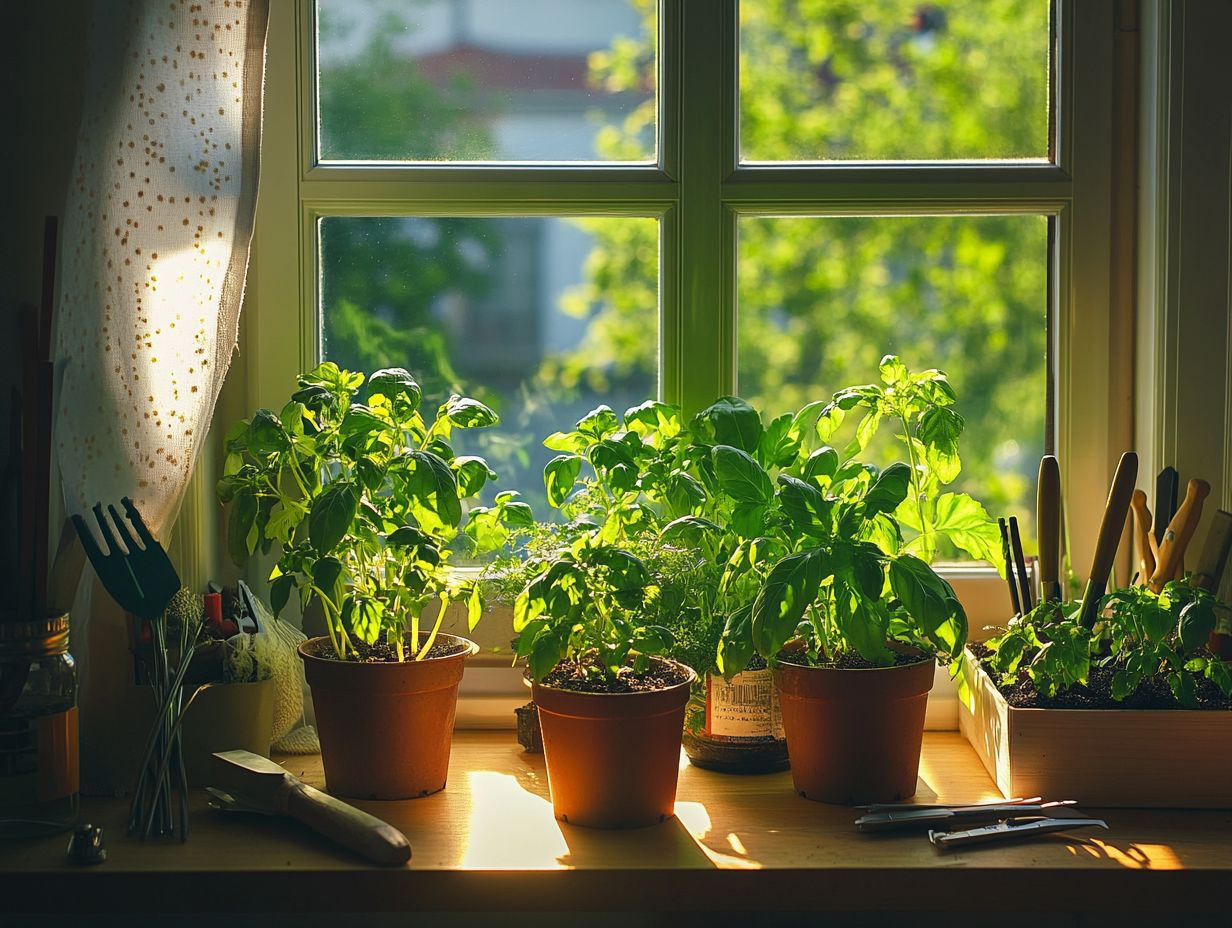 Image depicting herbs suitable for hydroponic window gardens