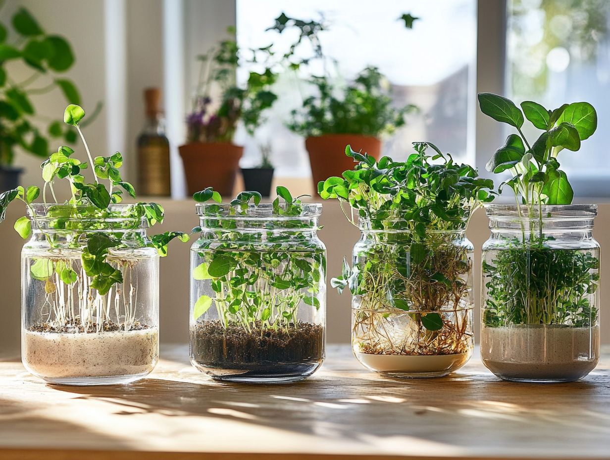 4. Mason Jar Hydroponic System