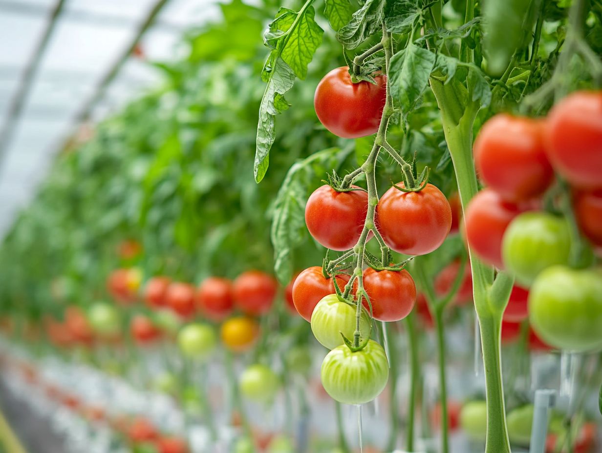 A visual guide to key factors in choosing a hydroponic system for tomatoes.