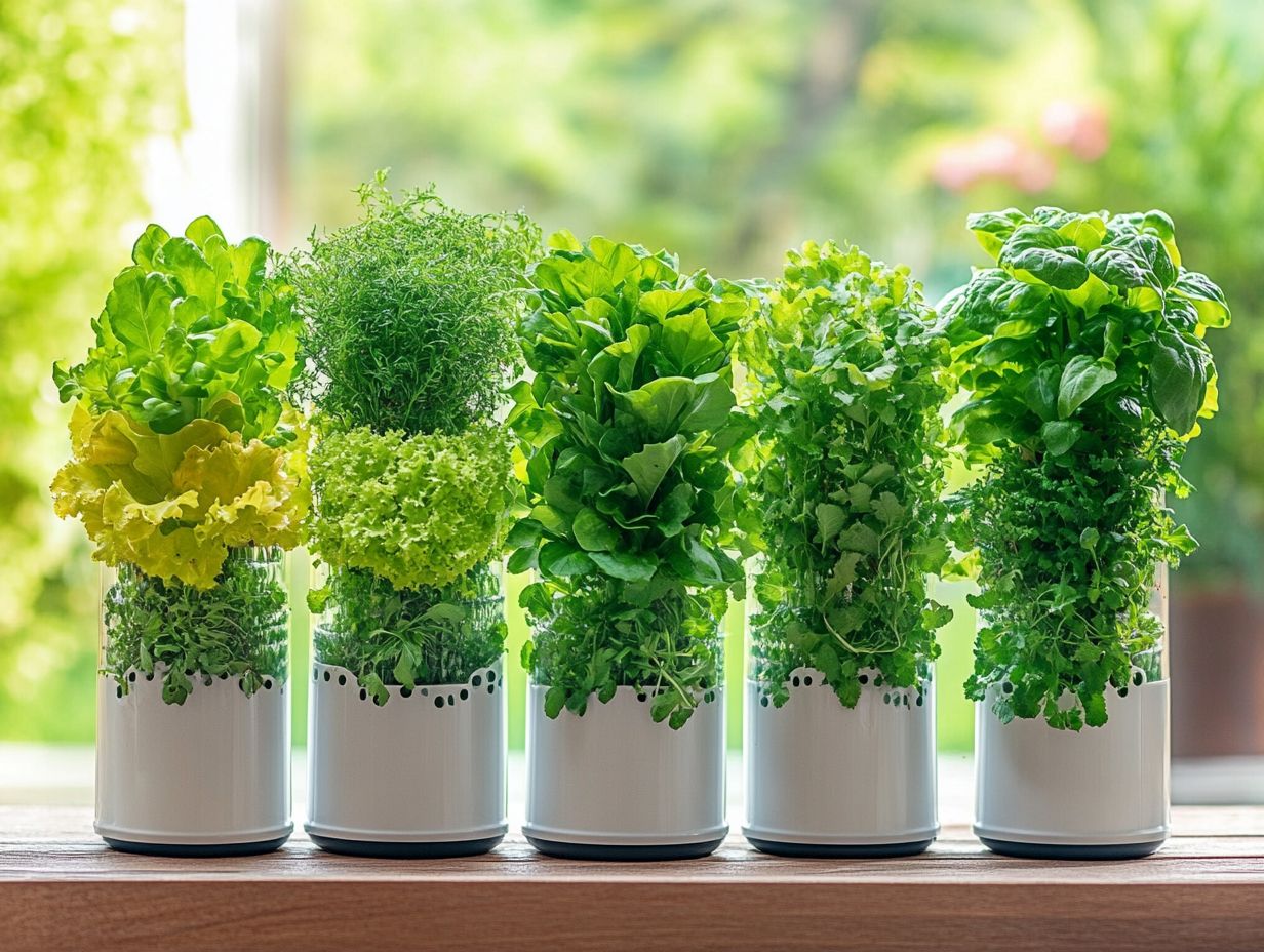 A lush garden flourishing with hydroponic plants