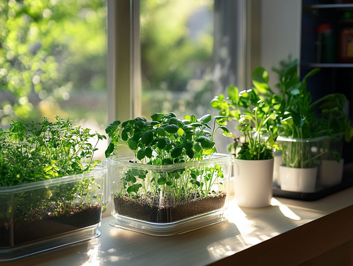 Illustration of various hydroponic growing techniques.