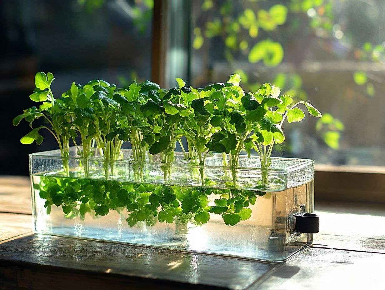 Diagram of a hydroponic drip system illustrating nutrient delivery