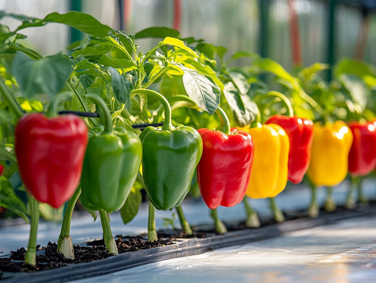 Fresh Jalapeno Peppers in Hydroponic Garden