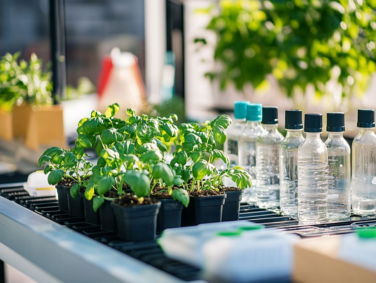 Steps to clean and sanitize a hydroponic system.