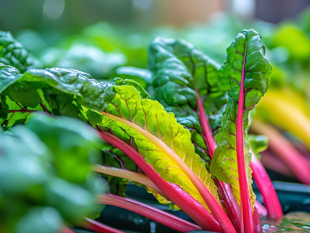 A visual representation of key takeaways for hydroponic chard gardening