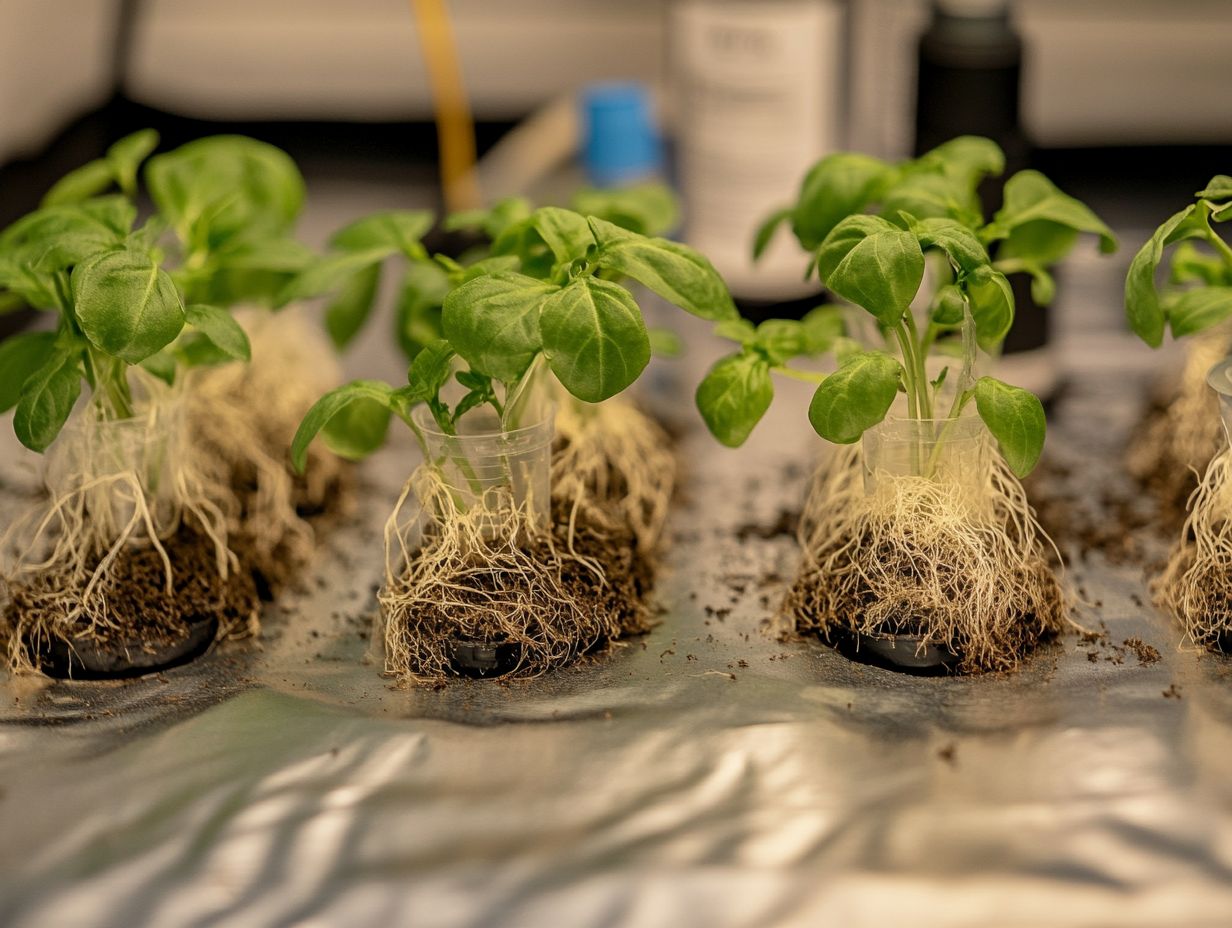 Illustration of effective treatment methods for hydroponic diseases