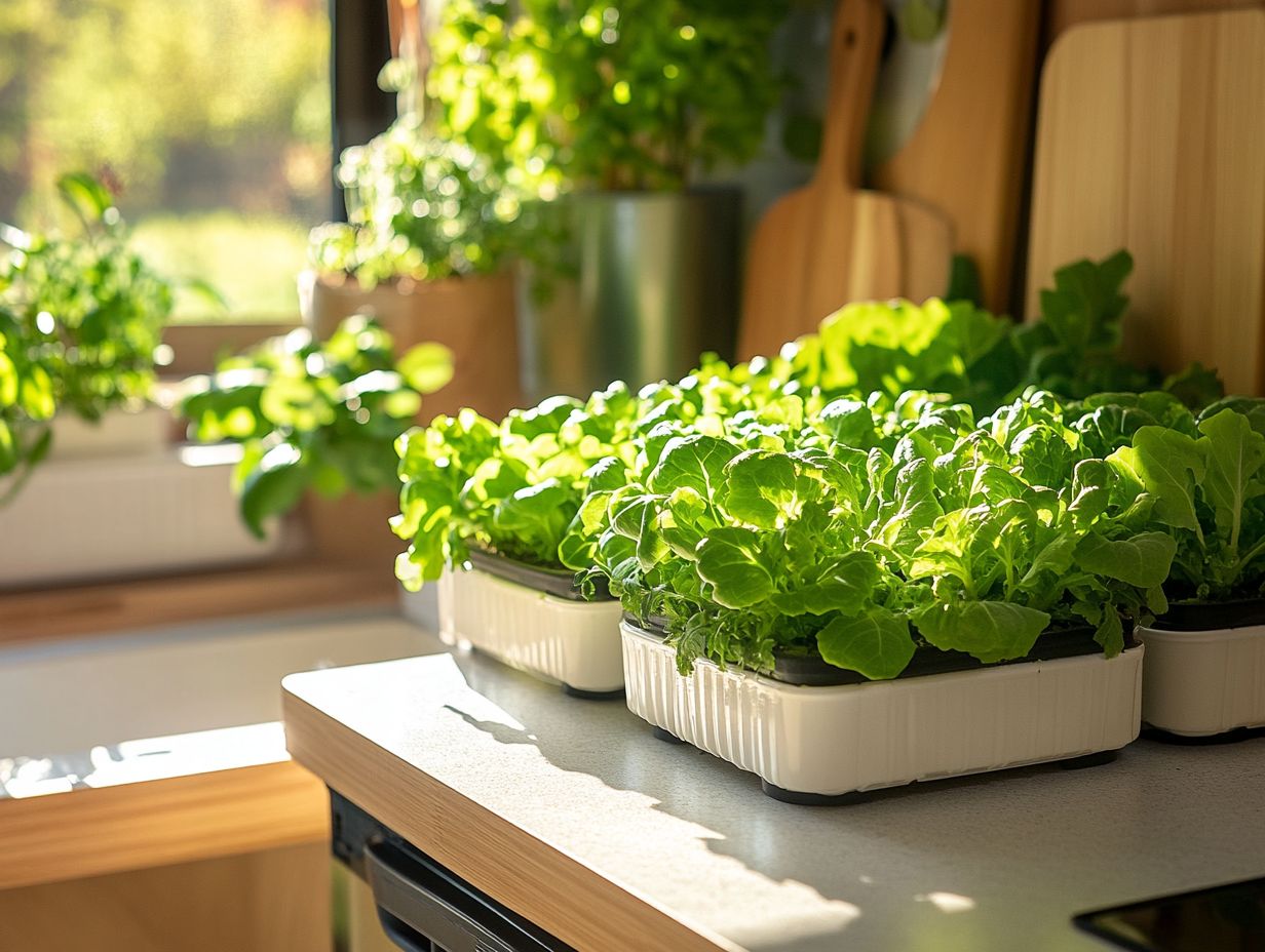 A variety of indoor plants suitable for hydroponic gardening