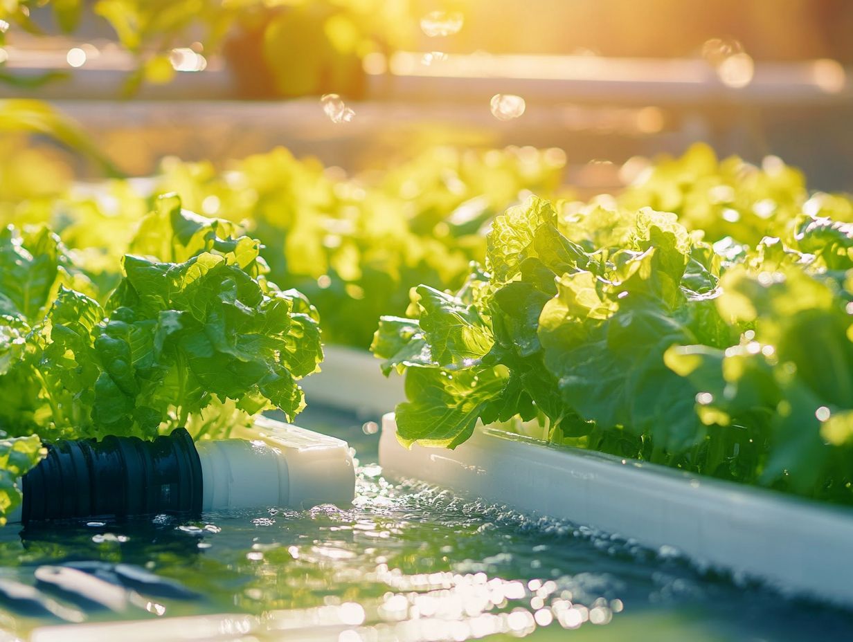 A variety of hydroponic systems