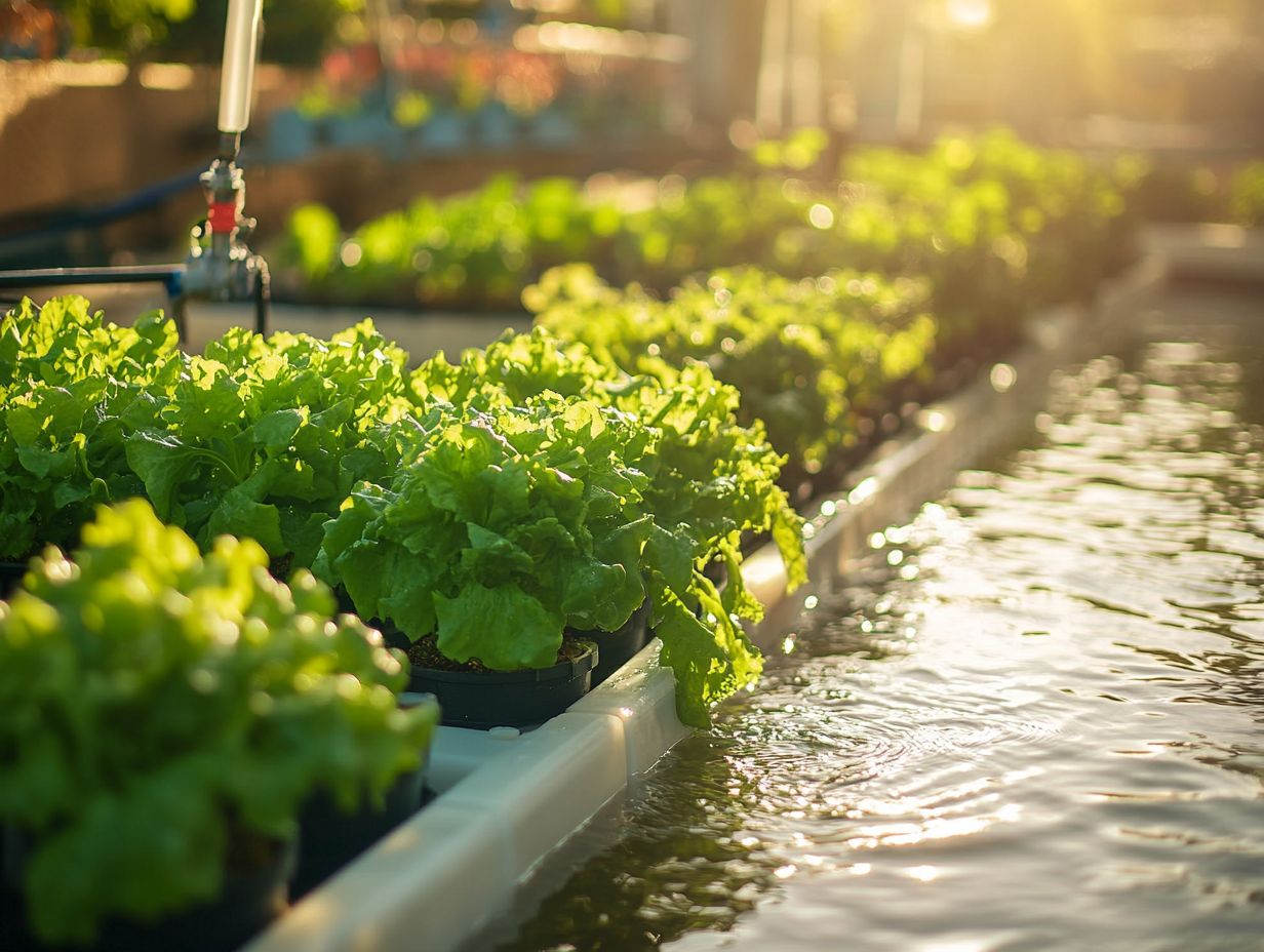 A variety of plants suited for hydroponic systems