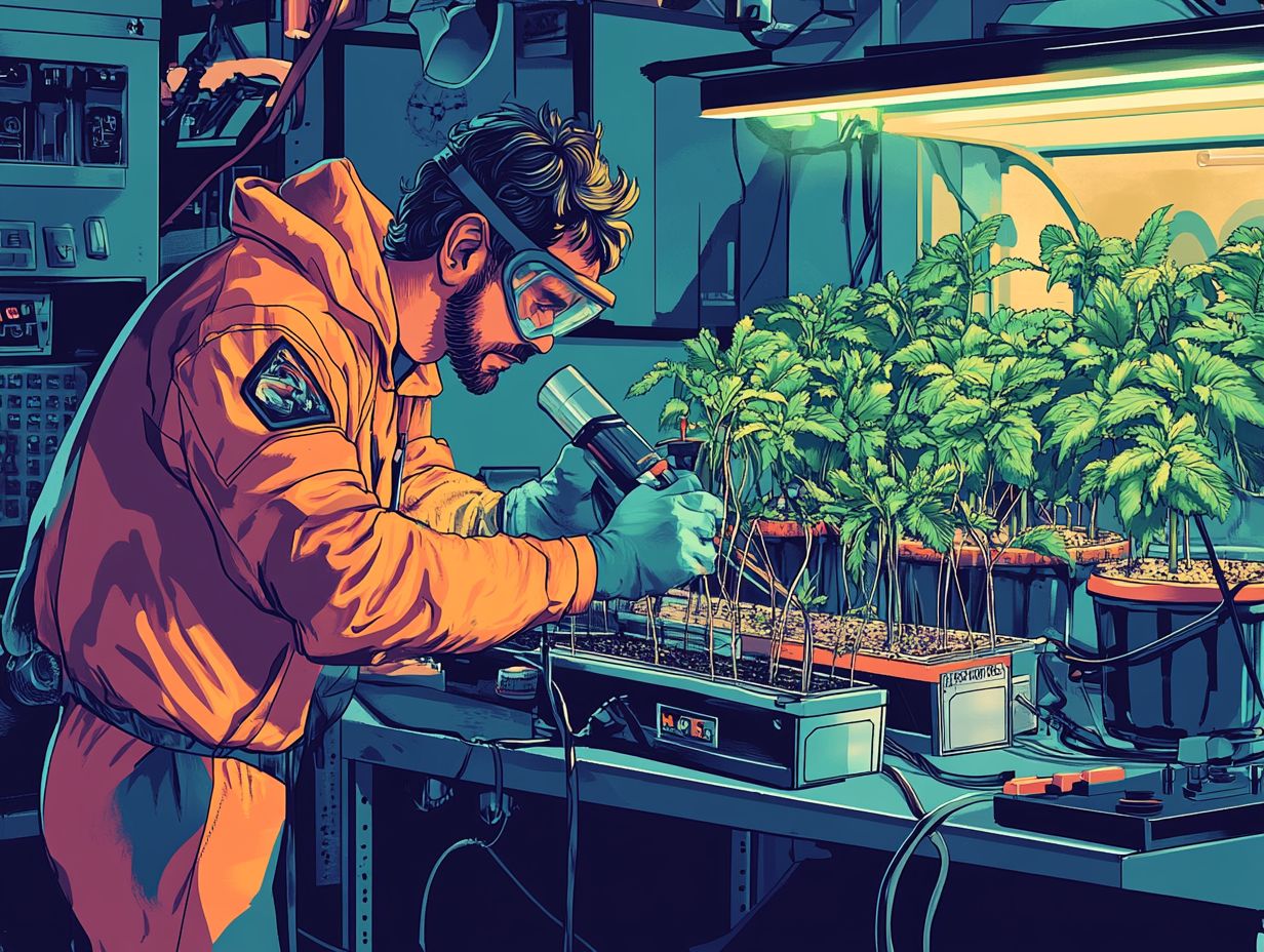 Visual representation of identifying symptoms and causes in hydroponic systems.