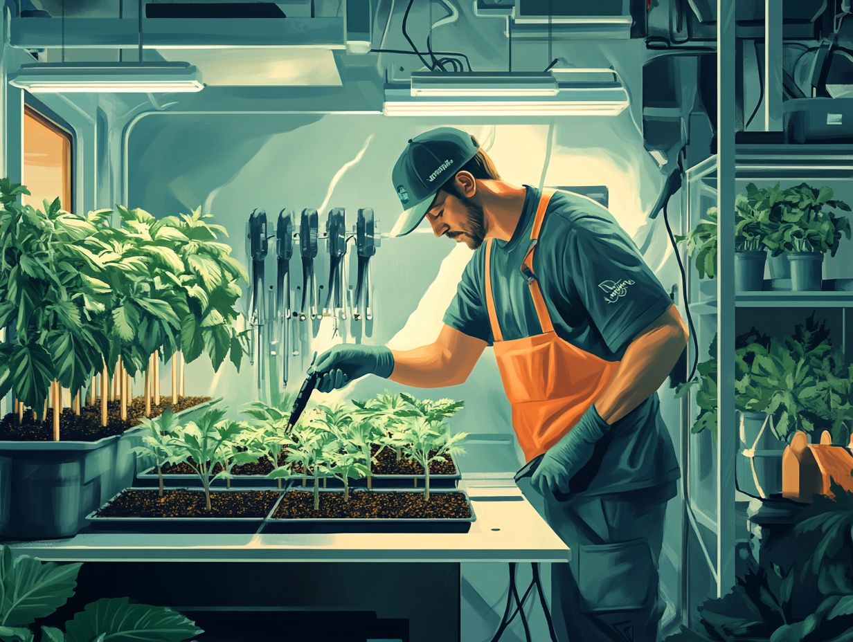 Illustration of clogged hydroponic tubes.