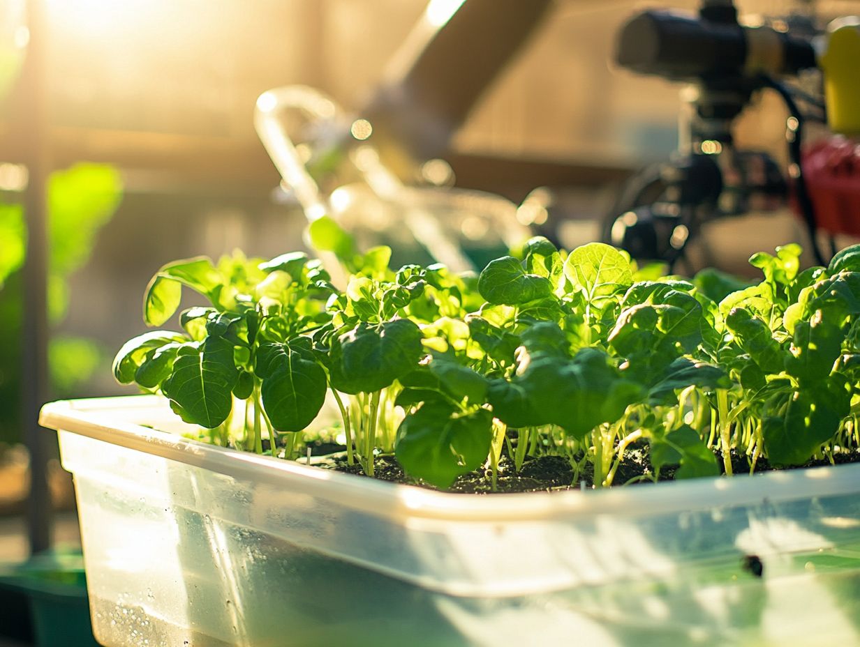 A simple drip system setup for hydroponics