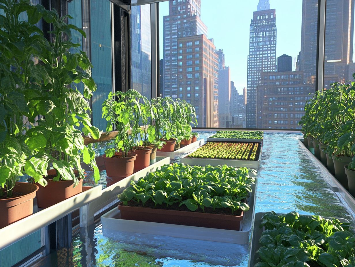 An example of a DIY hydroponic system used in urban gardening.