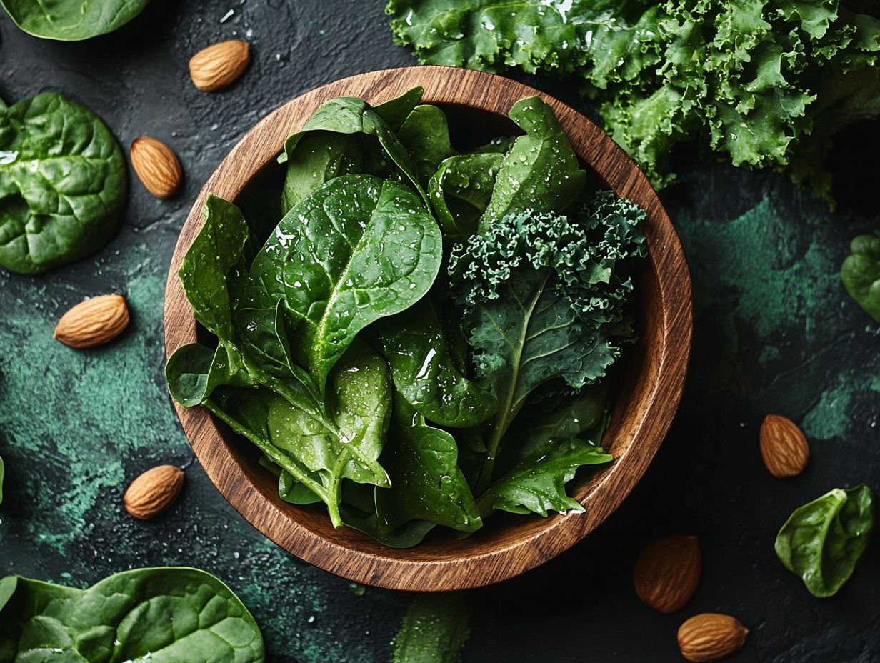 A colorful assortment of leafy greens showcasing their nutritional benefits.