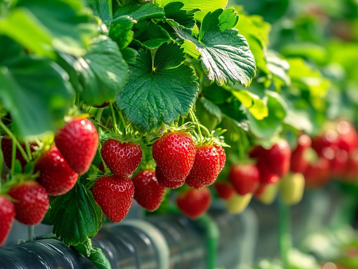 A guide illustrating how to set up a hydroponic system for growing strawberries