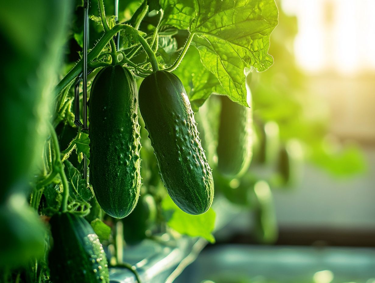 Image depicting frequently asked questions about hydroponic cucumber growing