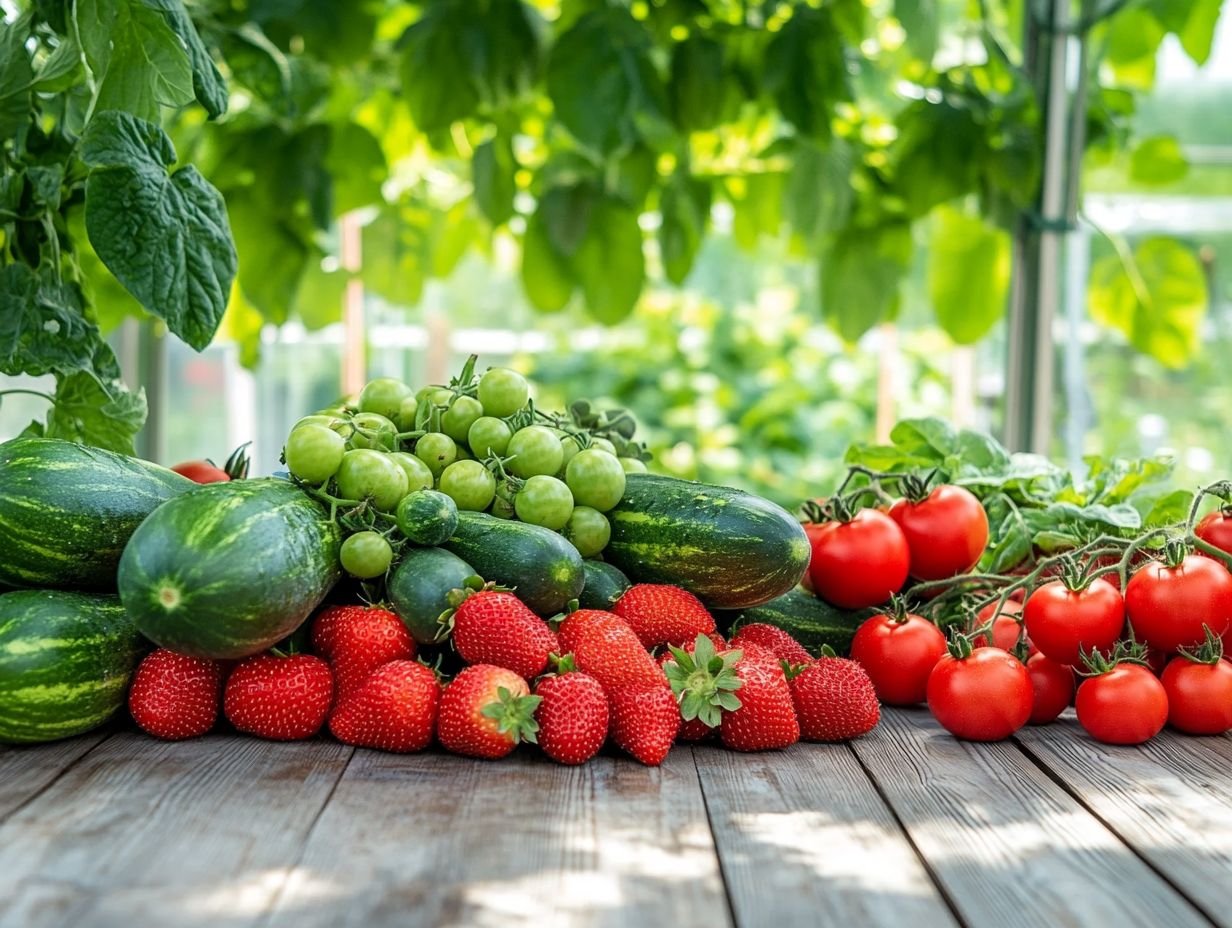 Illustration of a Hydroponic Fruit Garden Setup