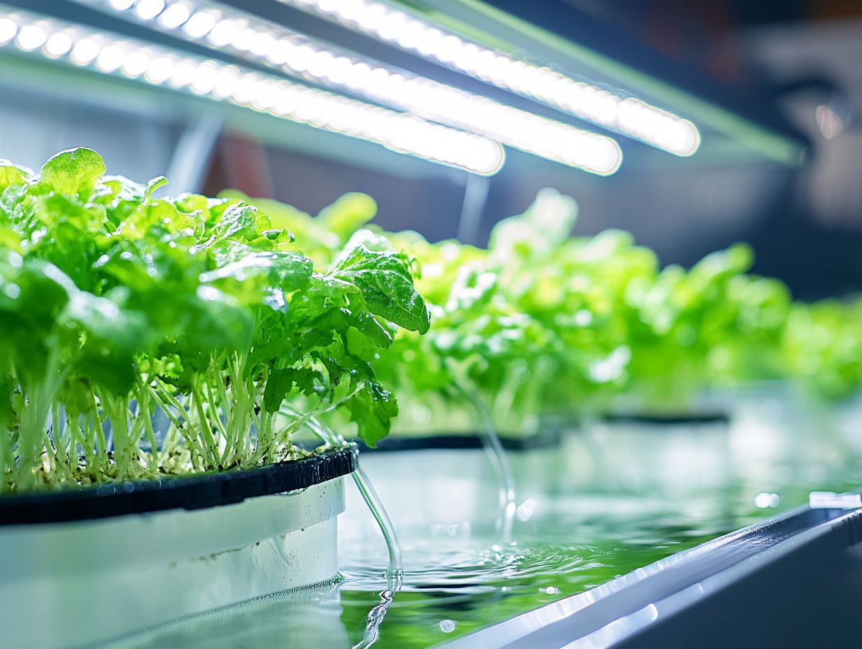 Diagram of hydroponic gardening systems