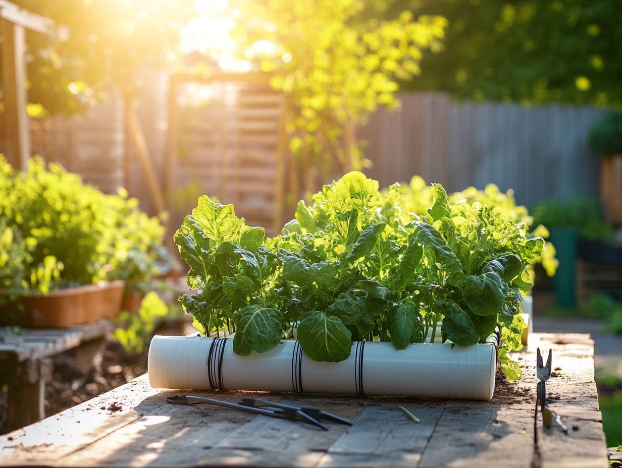 Illustration of Hydroponic Garden Setup