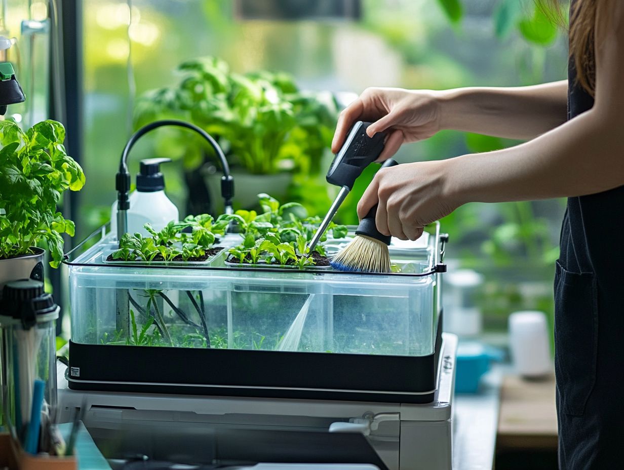 Image showing frequently asked questions about hydroponic equipment cleaning