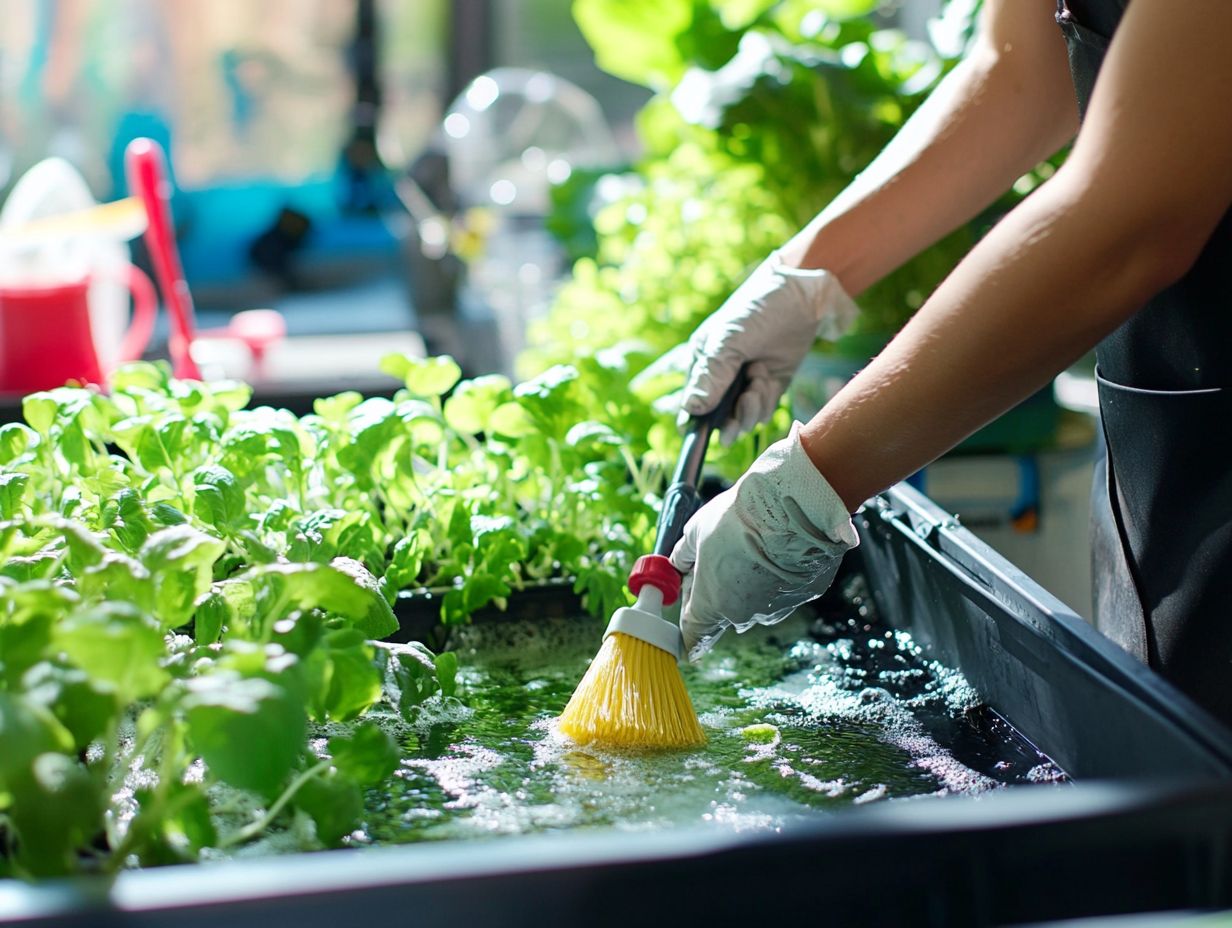 Image showing techniques for preventing contamination in hydroponic systems