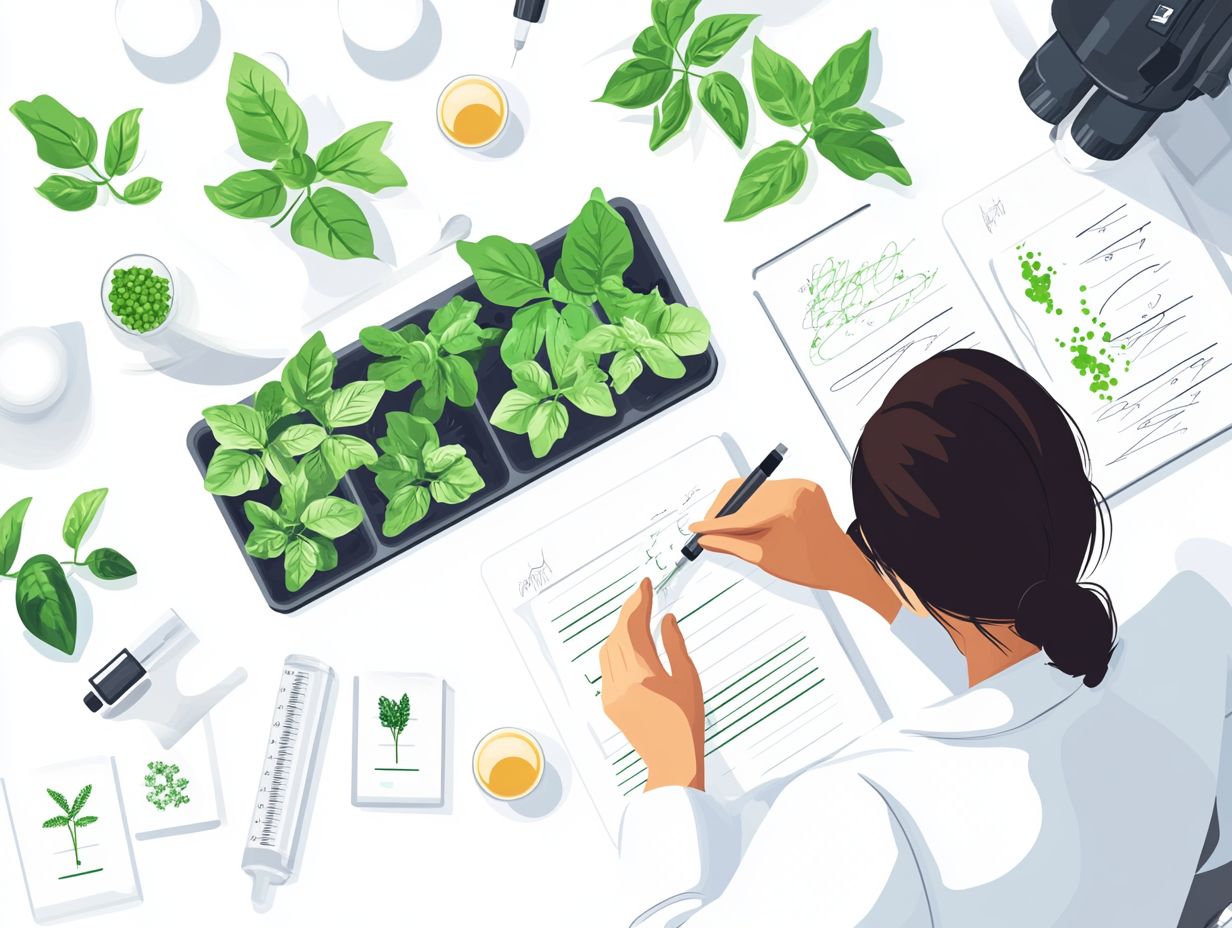 Image depicting comparative studies in hydroponic nutrient experiments