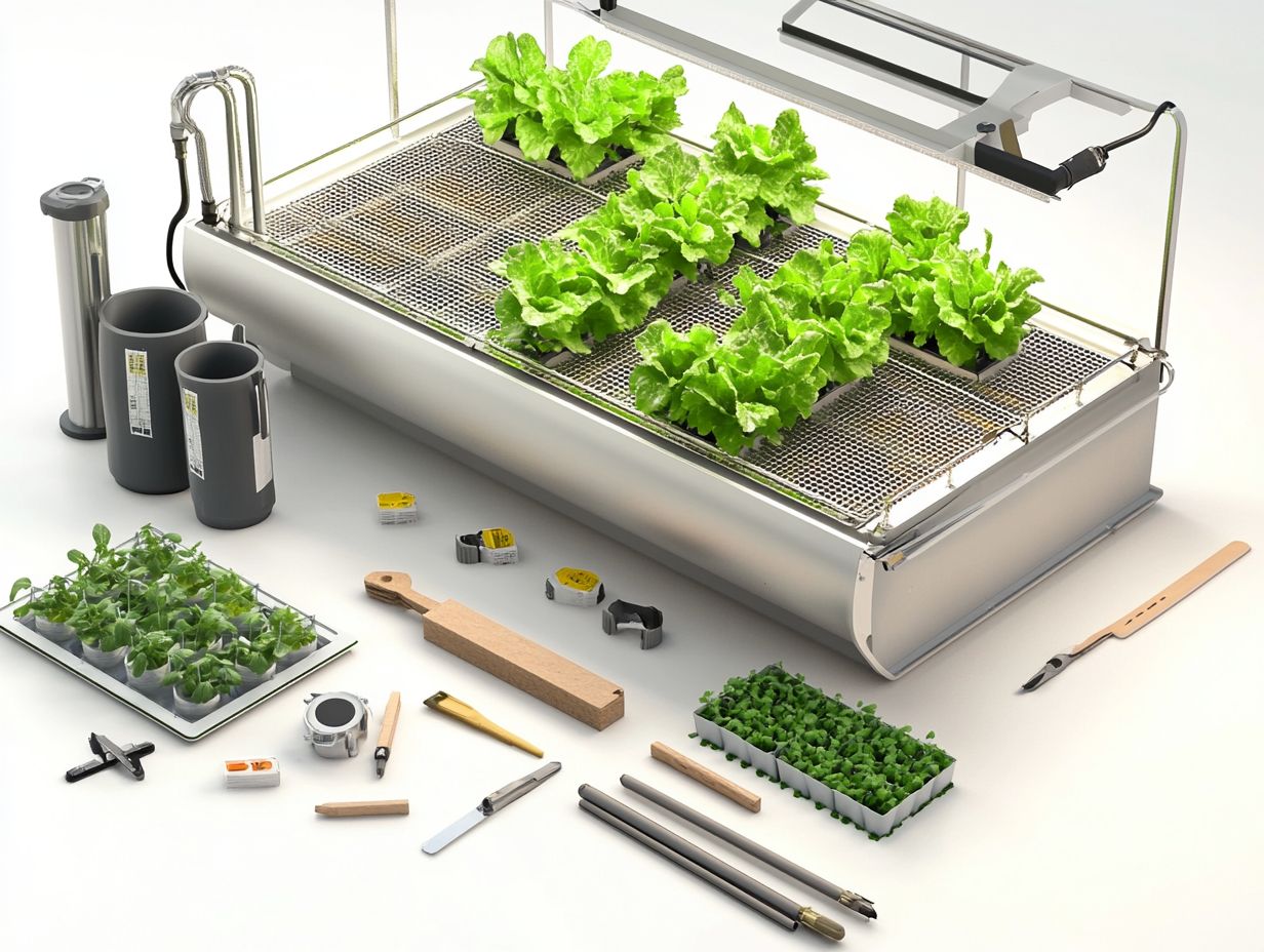 Visual representation of hydroponic systems