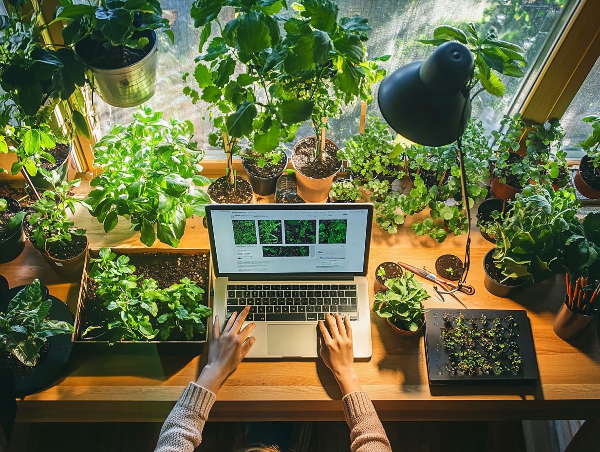 Image showing essential equipment and materials for a hydroponic garden