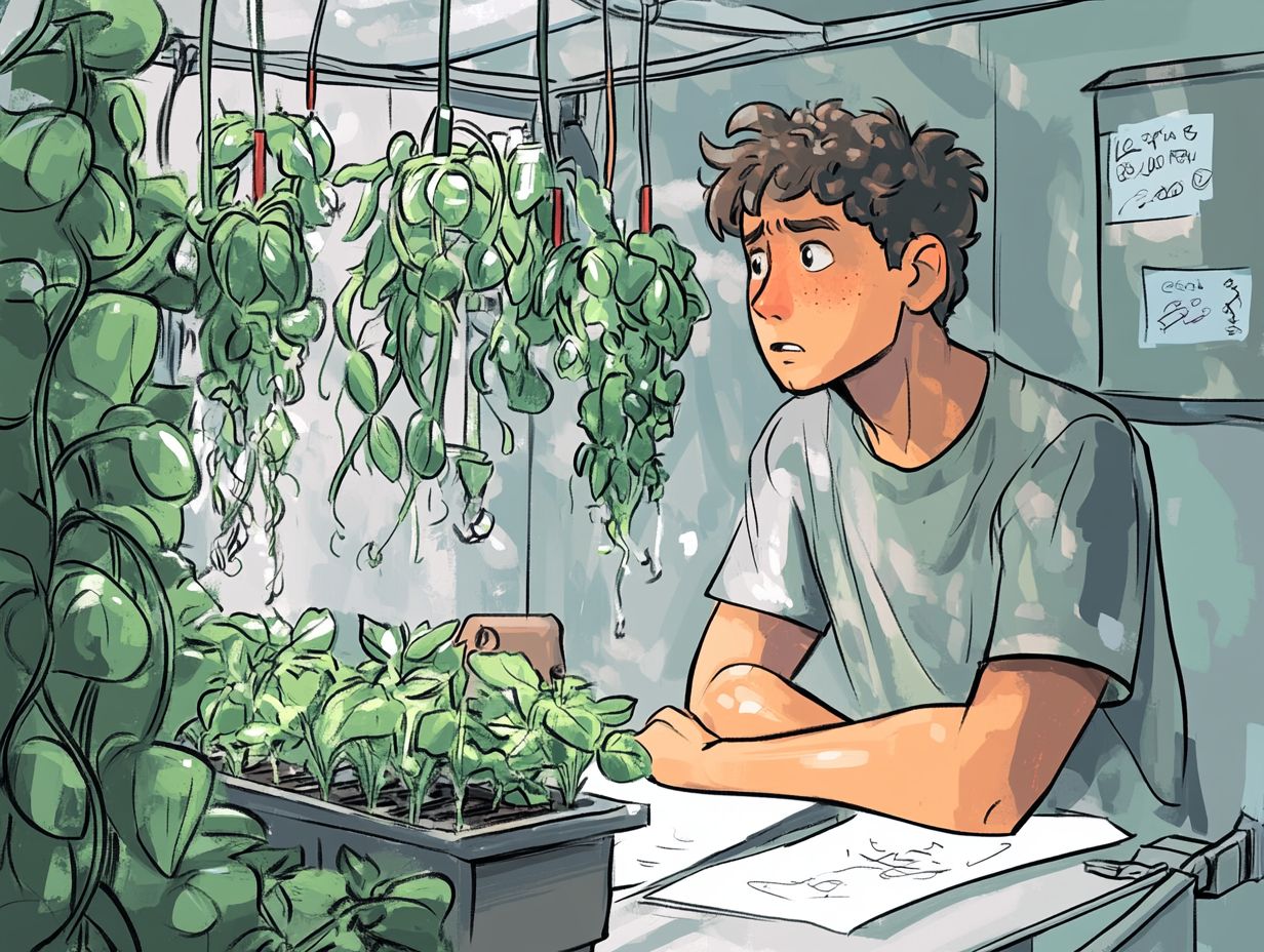 What are some common failures that can occur in a hydroponic system?