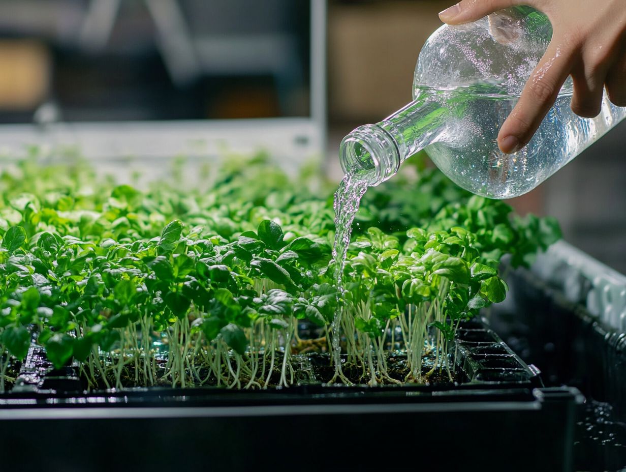 A healthy hydroponic system with no algae.