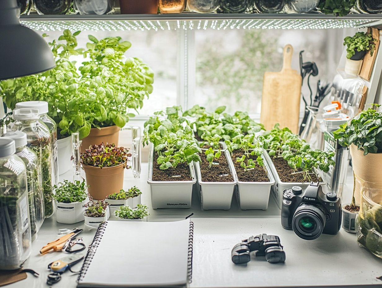 Hydroponic gardening demonstration