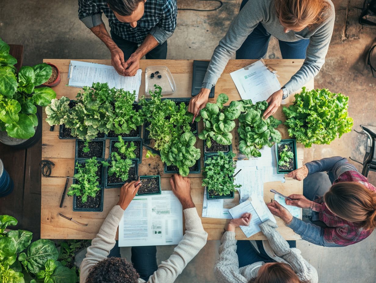 Visual Overview of Key Takeaways for Hydroponic Gardening Funding