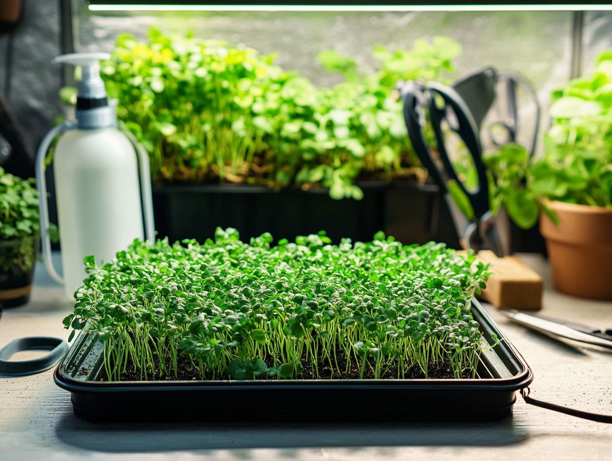 Visual summary of hydroponic microgreens' benefits