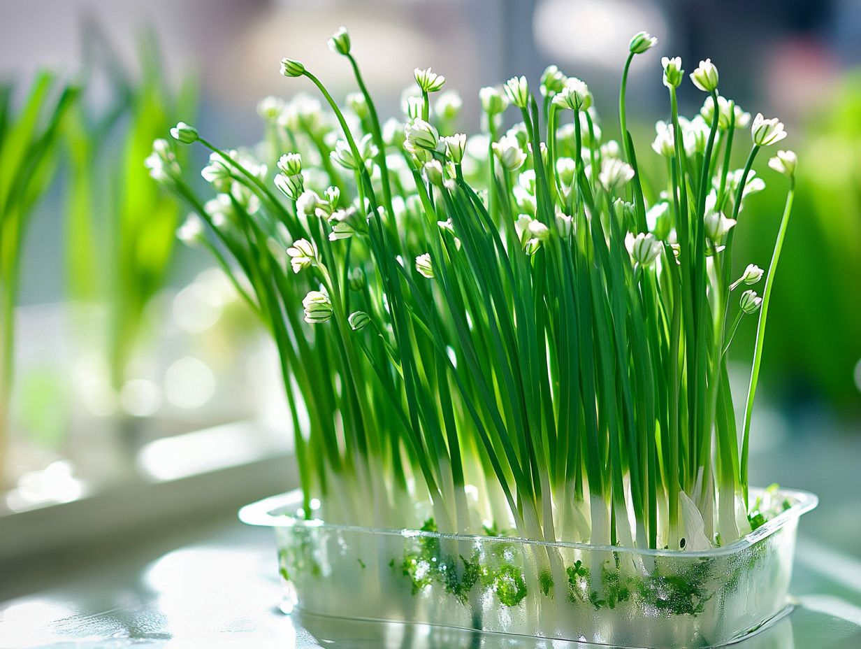 Illustration of Hydroponic Chives Benefits.