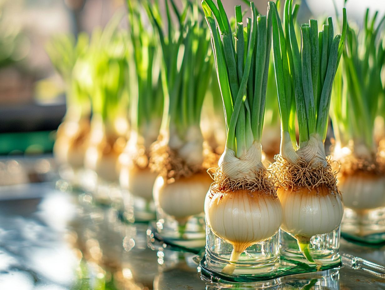 A person planting onion seeds in a hydroponic system