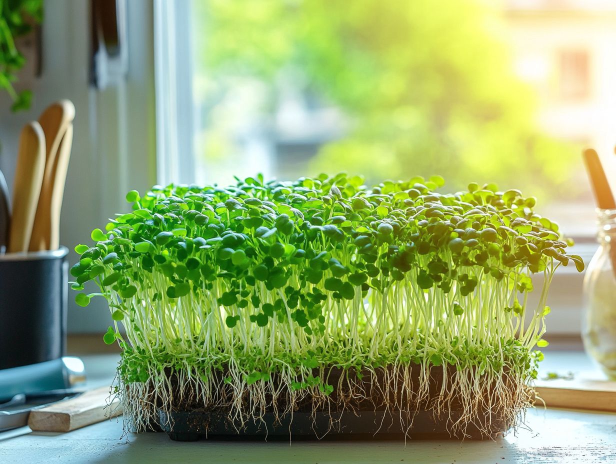 Image illustrating key takeaways for growing microgreens hydroponically.