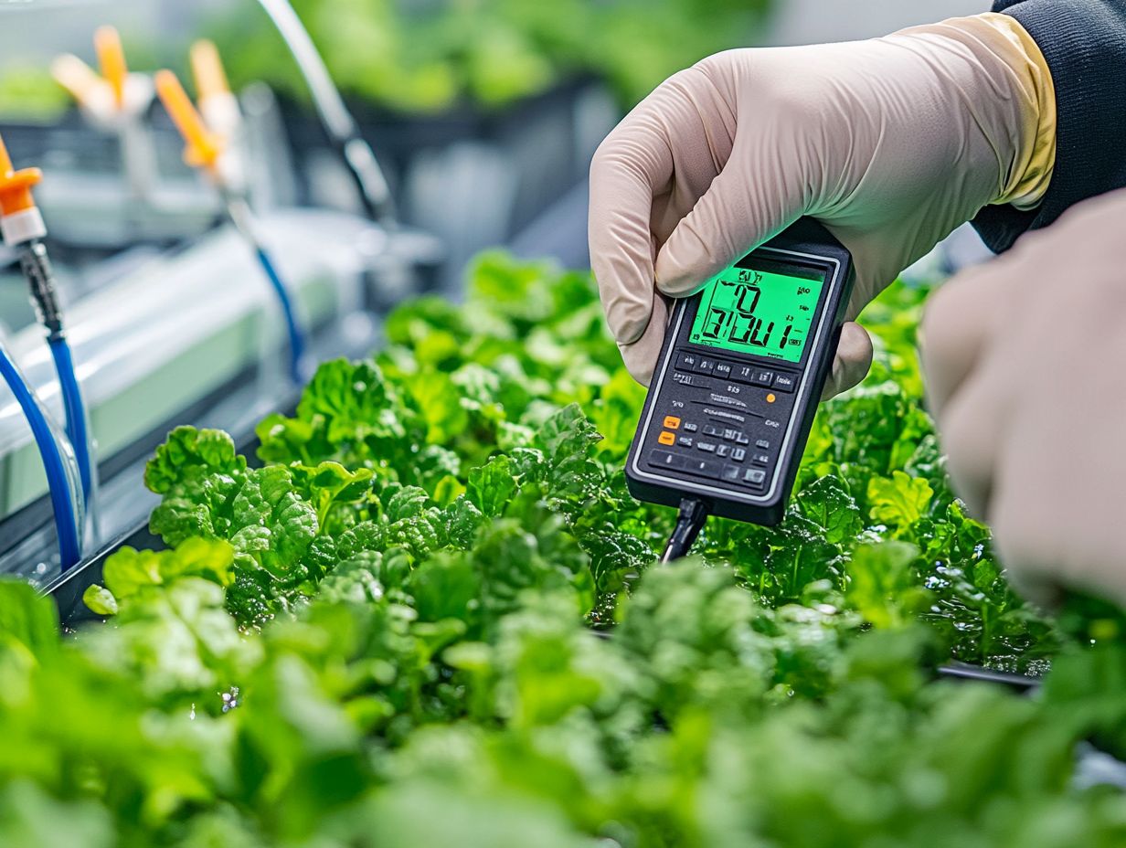 Illustration of troubleshooting techniques for hydroponic system calibration