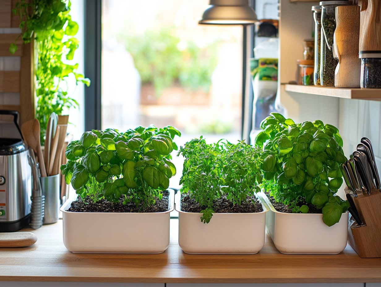 A person maintaining a hydroponic garden.