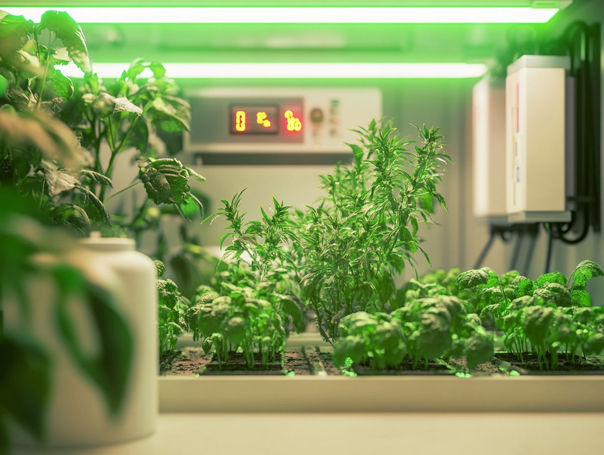 Visual of techniques for lowering temperature in hydroponics