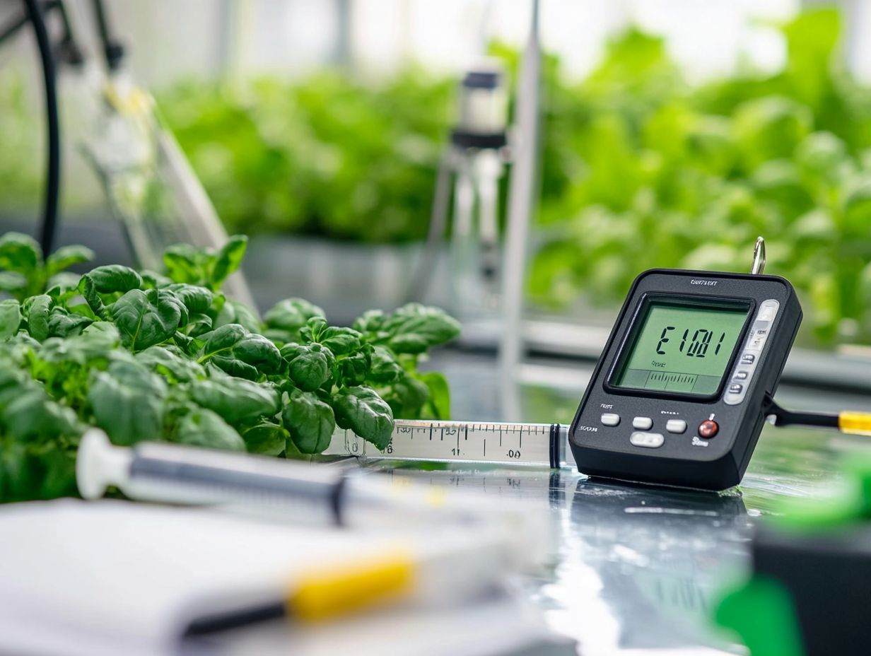 How can I measure EC levels in my hydroponic system?