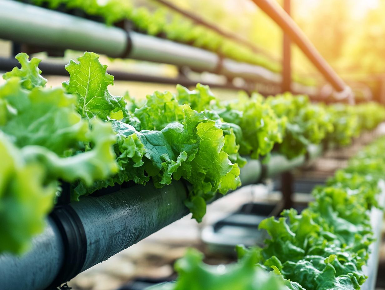 Illustration of various hydroponic systems