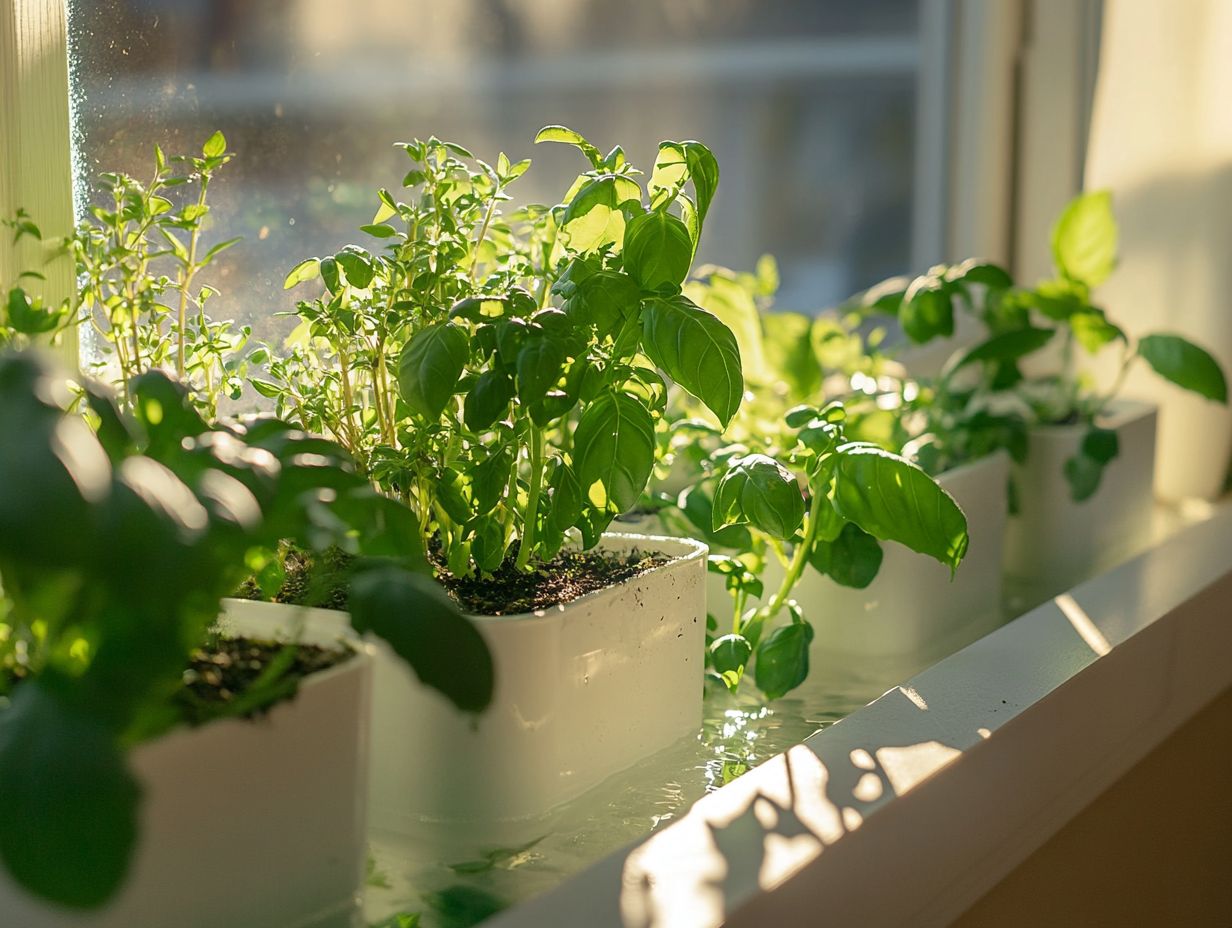 What do I need to start a hydroponic herb garden?