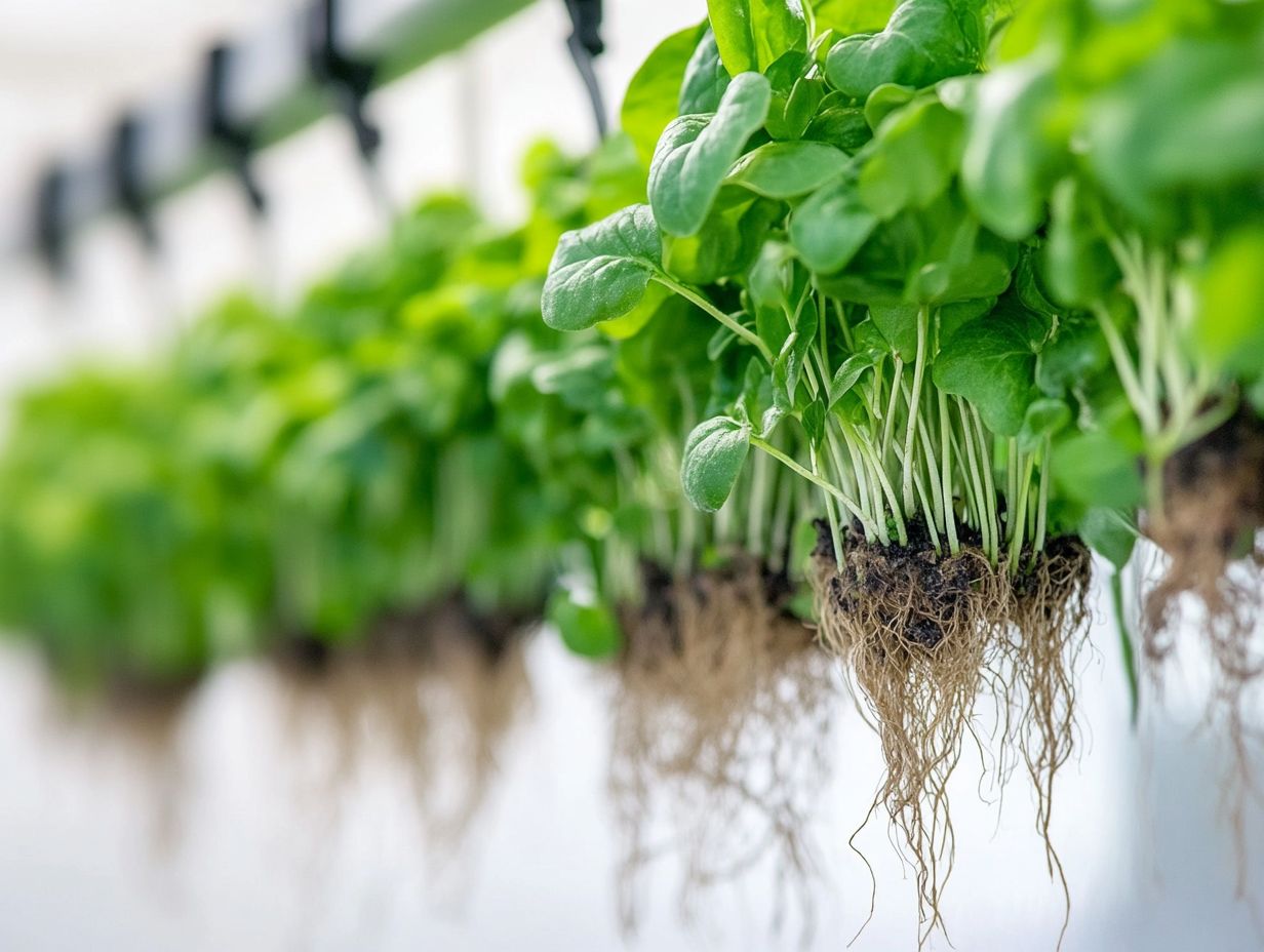 Image of hydroponic plants growing