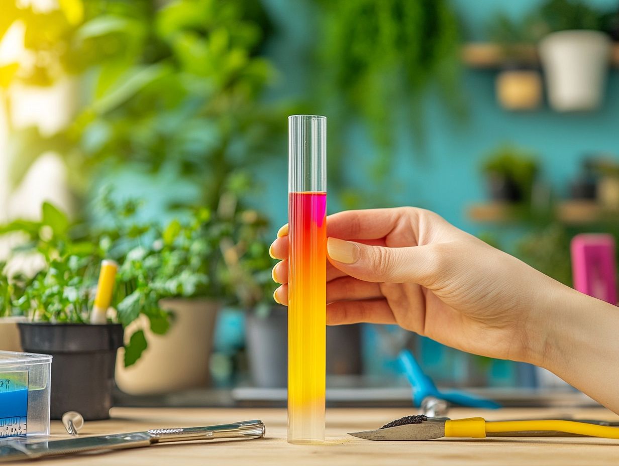 Diagram showing how to interpret hydroponic test results