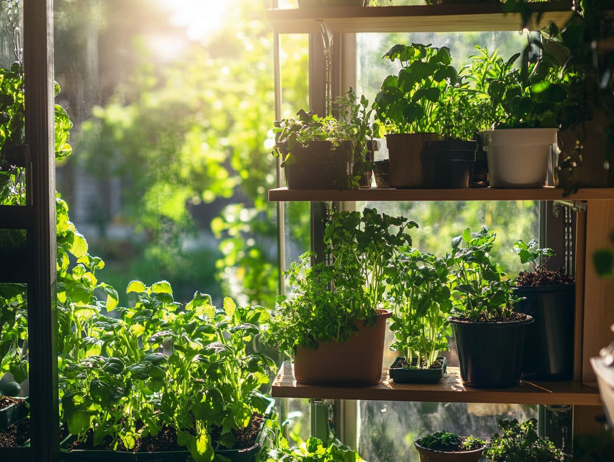 Diagram of hydroponic gardening setup.