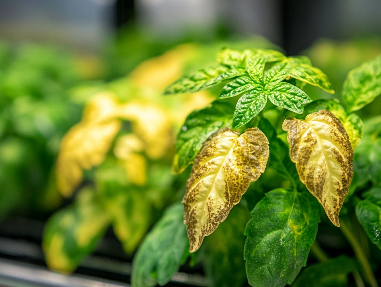 A recovery process for fixing nutrient burn in hydroponic plants