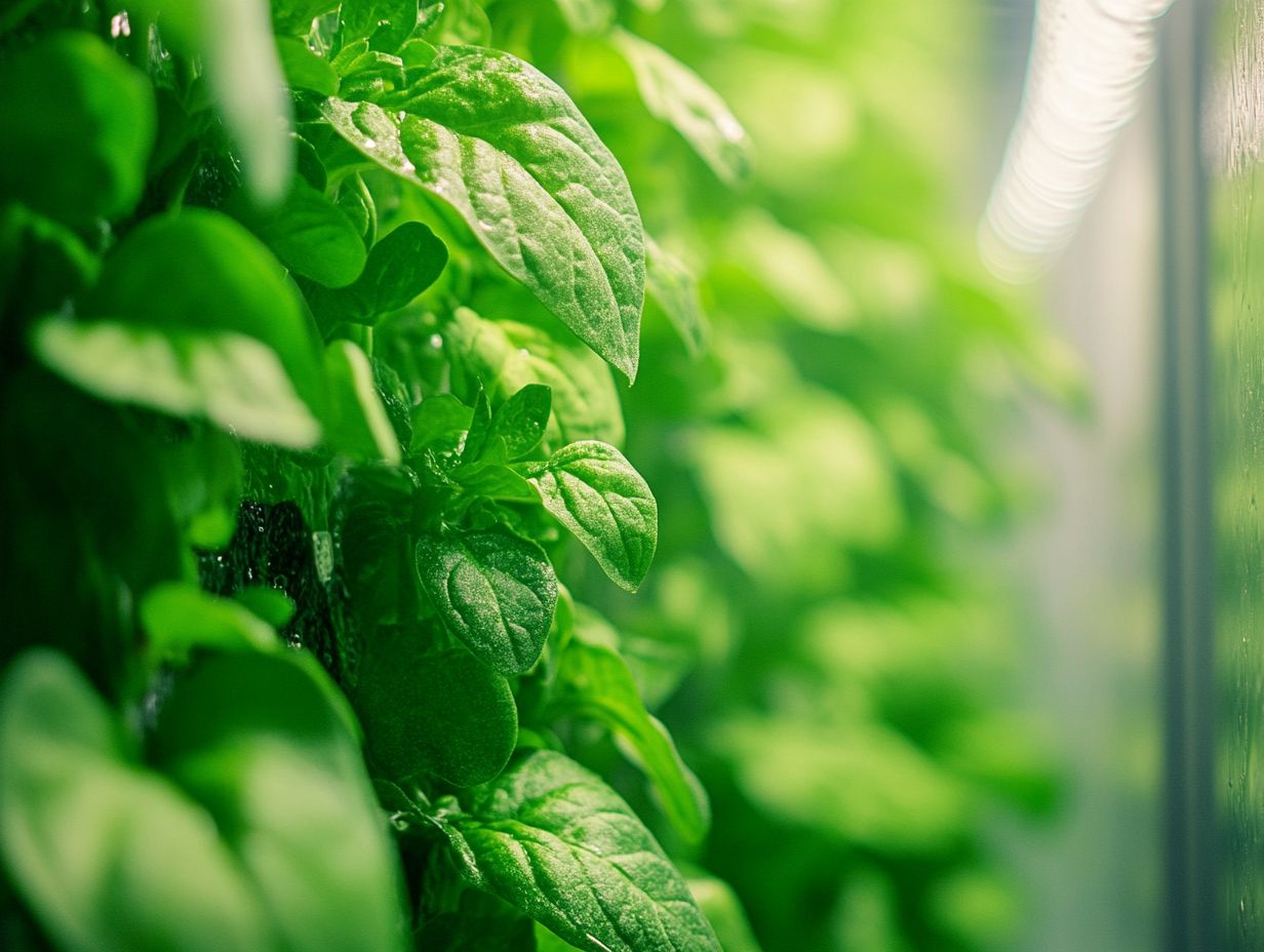 Image depicting various hydroponic plants suitable for low light environments.