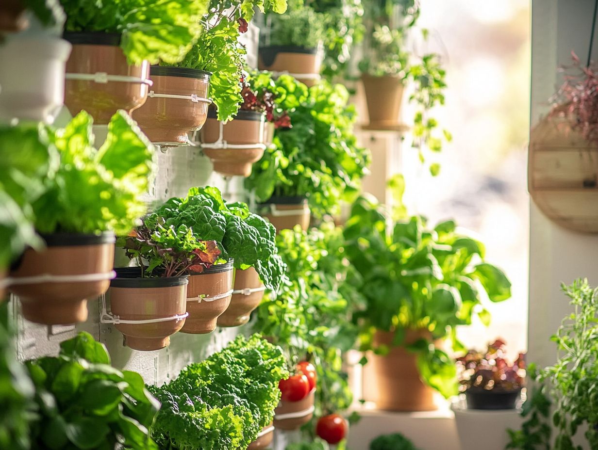 Illustration of equipment and supplies for a hydroponic setup in small spaces