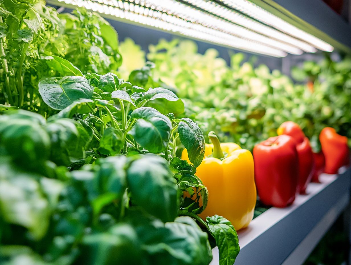 Fresh hydroponic vegetables showcasing environmental benefits