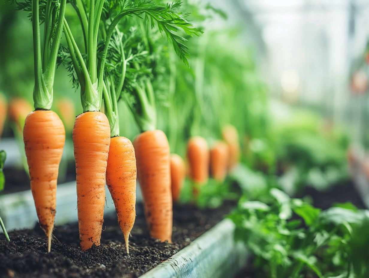 Illustration of Carrot Growth in Hydroponic Systems with Step-by-Step Instructions